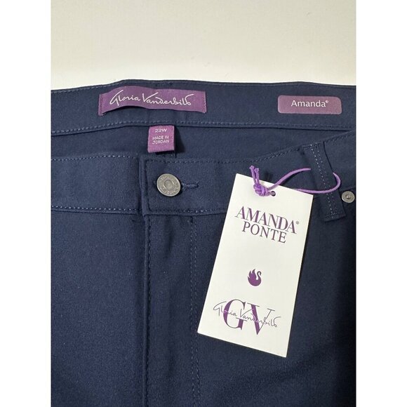 Gloria Vanderbilt Amanda Ponte Classic Rise size 22W Average NWT - Picture 4 of 7